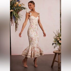 V Chapman Rosalie Dress in Pink Rose